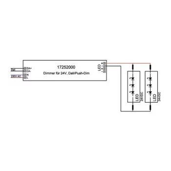 Brumberg 17252000 LED Τροφοδοτικό, ορθογώνιο, λευκό, DALI-2, 150W, 24V DC