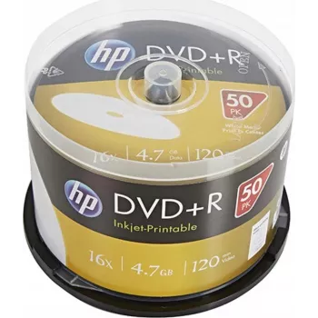 Verbatim DVD+R HP Inkjet-Printable Spindle (50 Δίσκοι) 16x 4.7GB AZO
