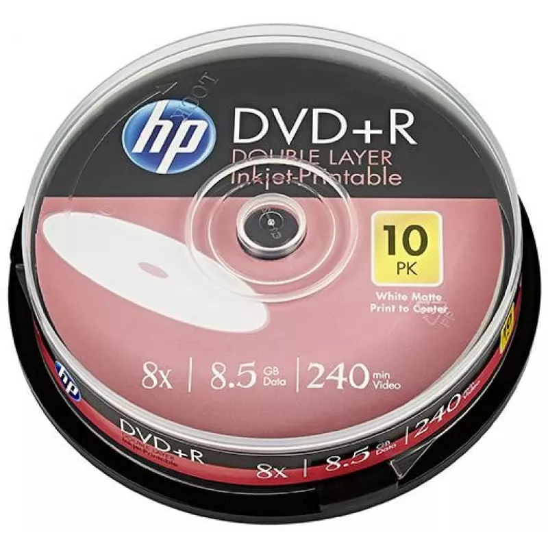 Verbatim DVD+R DL 8.5GB 8x HP Printable Spindle (10 Δίσκοι)