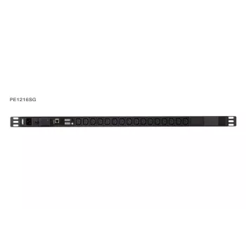 ATEN PE1216SG Metered PDU με Προστασία Υπέρτασης, IEC C20 σε 16x C13, Τοποθέτηση σε Rack 1U, 16A, 200-240V