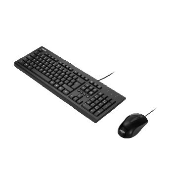 ASUS Πληκτρολόγιο και ποντίκι U2000 εσθονικό QWERTY ενσύρματο σετ