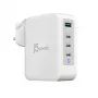 J5CREATE 130W GaN USB-C Φορτιστής 4 Θυρών - UK Λευκό Γκρι