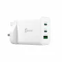 J5CREATE 65W GaN USB-C Φορτιστής 3 Θυρών UK Λευκό