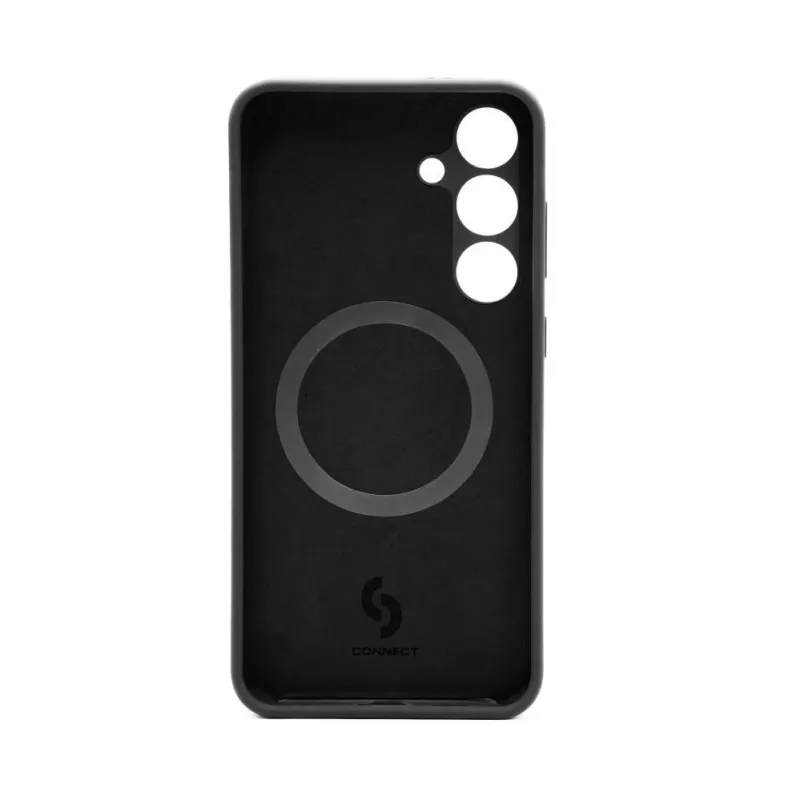 Connect Samsung Galaxy S24 Plus Premium Quality Μαγνητική Soft Touch Θήκη Σιλικόνης Μαύρο