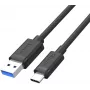 UNITEK USB 3.1 Type-A σε Type-C καλώδιο 0,5m Μαύρο