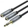 UNITEK Y-C956ABK 3,5mm Mini-καρφί βύσμα αρσενικό σε 2x 3,5mm καρφί υποδοχή θηλυκή Καλώδιο προσαρμογέα διαχωριστή ήχου - Μαύρο