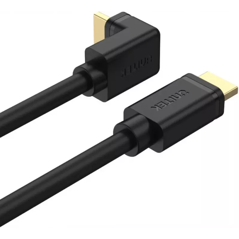 UNITEK Y-C1009 HDMI 2.0 καλώδιο 270 μοιρών γωνιακό 4K 3m Μαύρο