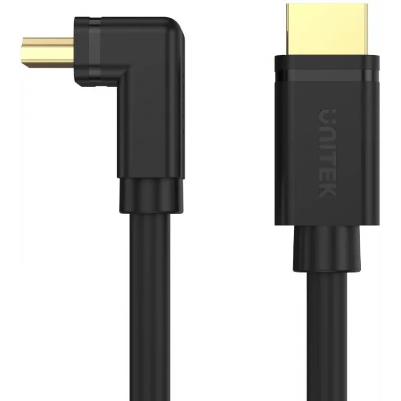 UNITEK Y-C1009 HDMI 2.0 καλώδιο 270 μοιρών γωνιακό 4K 3m Μαύρο