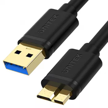 UNITEK USB 3.0 A-βύσμα αρσενικό σε Micro-B-βύσμα αρσενικό καλώδιο 1m Μαύρο Y-C461GBK