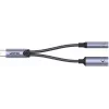 UNITEK USB-C σε 3,5mm Υποδοχή ήχου & USB-C 60W PD Προσαρμογέας (Space Grey)