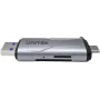 UNITEK Αναγνώστης καρτών SD/microSD USB-A 5Gbps/USB-C Space Grey