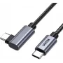 UNITEK USB-C Γωνιακό καλώδιο 90° PD 100W 0.5m Μαύρο