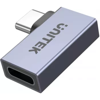 UNITEK USB-C σε USB-C Γωνιακός επίπεδος προσαρμογέας 40Gbps
