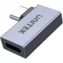 UNITEK USB-C σε USB-C Γωνιακός επίπεδος προσαρμογέας 40Gbps