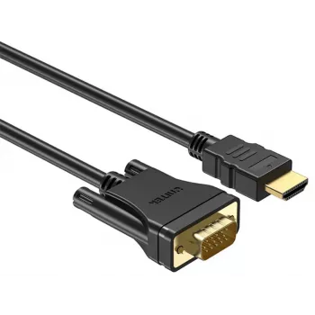 UNITEK Καλώδιο HDMI σε VGA, Full HD 1080p, 60Hz, 2m, Μαύρο