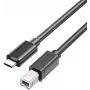 Unitek USB-C σε USB-B 2.0 Καλώδιο εκτυπωτή 1m Μαύρο