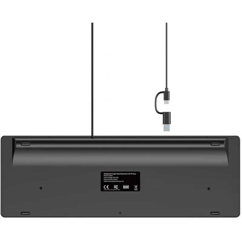 UNITEK SlimTap Ελαφρύ ενσύρματο πληκτρολόγιο γραφείου USB-C/USB-A
