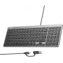 UNITEK SlimTap Ελαφρύ ενσύρματο πληκτρολόγιο γραφείου USB-C/USB-A