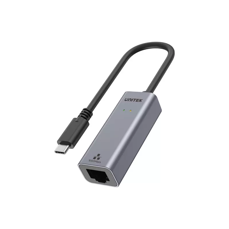 UNITEK Προσαρμογέας USB-C σε Gigabit Ethernet 1Gbps - Space Gray