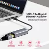 UNITEK Προσαρμογέας USB-C σε Gigabit Ethernet 1Gbps - Space Gray