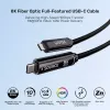 UNITEK USB-C Active Optical Cable 5m - 10Gbps, PD 60W, 8K@30Hz, μαύρο