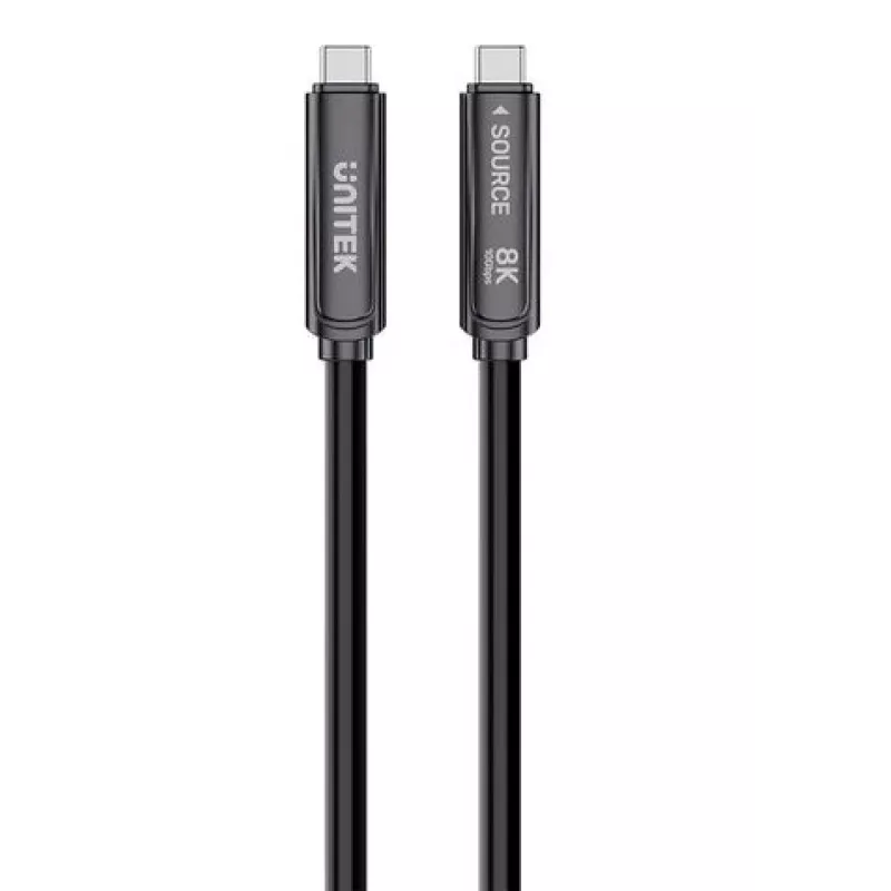 UNITEK USB-C Active Optical Cable 5m - 10Gbps, PD 60W, 8K@30Hz, μαύρο