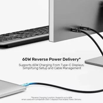 UNITEK USB-C Active Optical Cable 5m - 10Gbps, PD 60W, 8K@30Hz, μαύρο