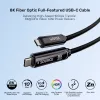 UNITEK USB-C Active Optical Cable 15m - 10Gbps, PD60W, 8K@30Hz, μαύρο