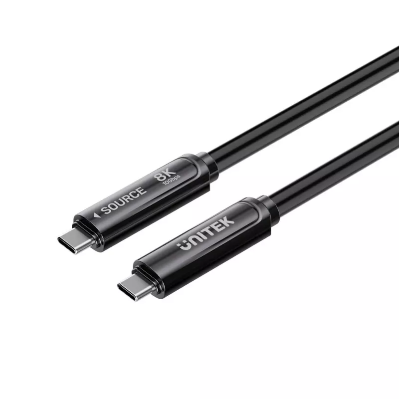 UNITEK USB-C Active Optical Cable 7m – 10Gbps, PD60W, 8K@30Hz, μαύρο