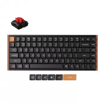 Keychron K3M-F1 75% Low-Profile Μηχανικό Πληκτρολόγιο, Gateron Red Switch, RGB Hot-Swap, Bluetooth 5.1 & USB-C, Μαύρο