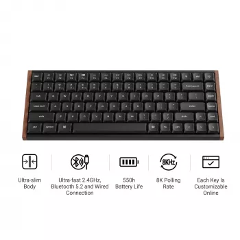 Keychron K3U-Q3Z 75% Milk POM Brown Switch 8K Μηχανικό Πληκτρολόγιο