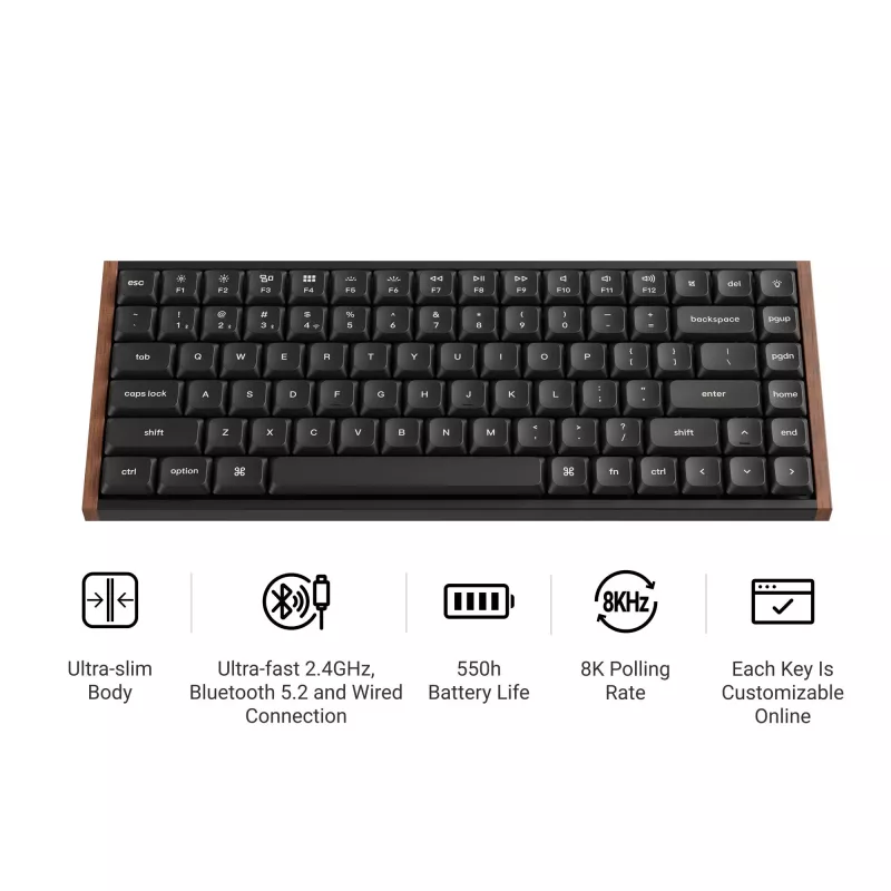 Keychron K3U-Q3Z 75% Milk POM Brown Switch 8K Μηχανικό Πληκτρολόγιο