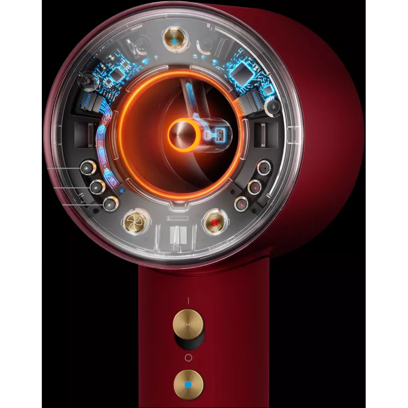 Dyson Supersonic Nural HD16 Straight+Wavy πιστολάκι μαλλιών - Red Velvet/Gold (493117-01)