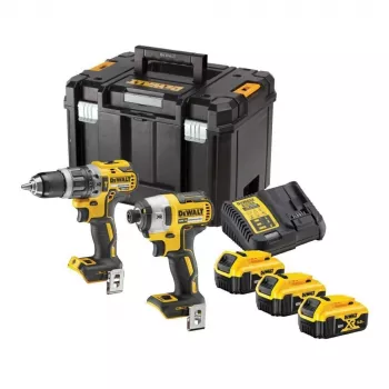 DEWALT 18V XR επαναφορτιζόμενο δραπανοκατσάβιδο & παλμικό κατσαβίδι Twin Pack DCK266P3T με 3x μπαταρίες 5.0Ah, φορτιστή & βαλίτσα TSTAK