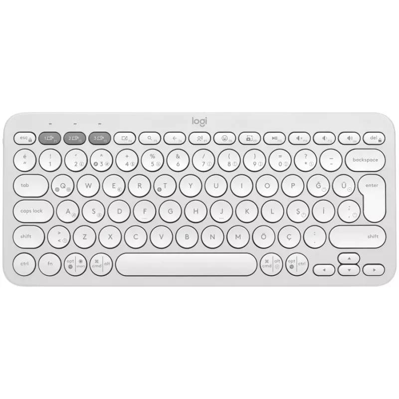 Logitech Pebble Keys 2 K380s ασύρματο πληκτρολόγιο, Tonal White