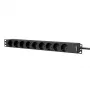 CAYMON PSR109G/B Πολύπριζο 19 ιντσών 9x Schuko 2,5m γκρι/μαύρο