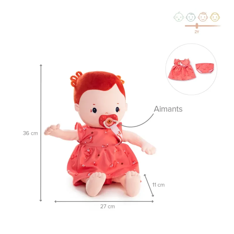 Lilliputiens Rose Κούκλα μωρού 36 cm