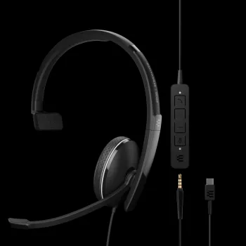 Sennheiser ADAPT 100 ενσύρματο On-Ear headset με μικρόφωνο Noise-Cancelling, USB-A, μαύρο