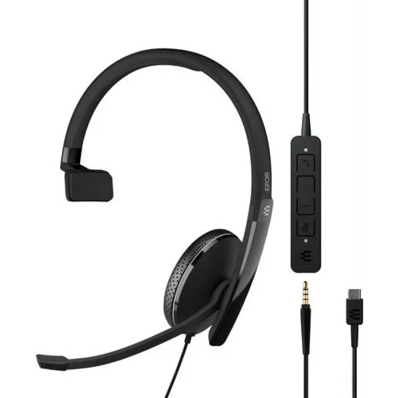 Sennheiser ADAPT 100 ενσύρματο On-Ear headset με μικρόφωνο Noise-Cancelling, USB-A, μαύρο