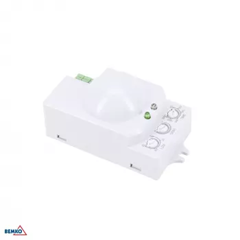 BEMKO Ανιχνευτής κίνησης μικροκυμάτων 1200W 360° IP20 ορθογώνιο λευκό
