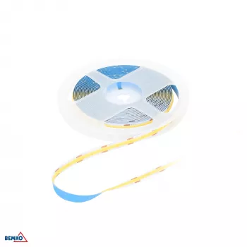 BEMKO Premium COB LED ταινία 12V DC 2400 LEDs 5m 12W/m IP20 ψυχρό λευκό