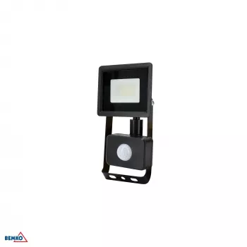 KAFLER KASTEL LED προβολέας 10W 4000K 800lm IP65 μαύρο με αισθητήρα PIR