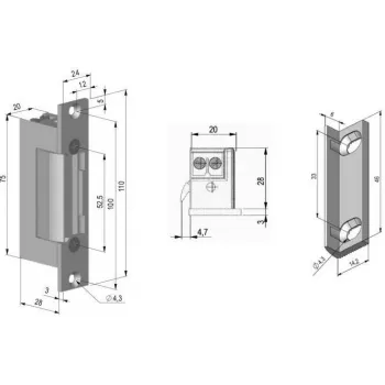 SCOT ES-S12DCN PROFI Συμμετρικός ηλεκτρικός μηχανισμός πόρτας με χαμηλή κατανάλωση ενέργειας