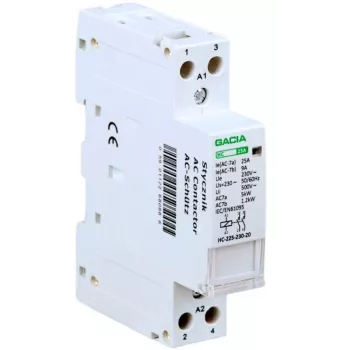 GACIA HC 2P/25A 2NO 230V Ρελέ ισχύος μονάδας 2-πολικό 25A 230V AC