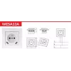 VCX WESA LC 13A Μεμονωμένη πρίζα με φορτιστή USB Λευκό