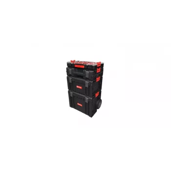 QBRICK SYSTEM PRO SET 3 - Σύστημα αποθήκευσης 3 μονάδων με βαλίτσα εργαλείων, Organizer 100 και Box 130, IP54, Μαύρο