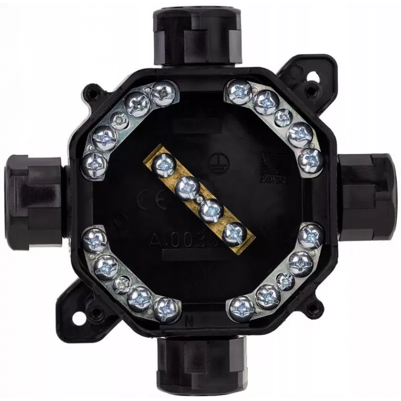 PAWBOL A.0035C Εξωτερικό στεγανό κουτί PG16, IP67 (5x4mm²), Μαύρο