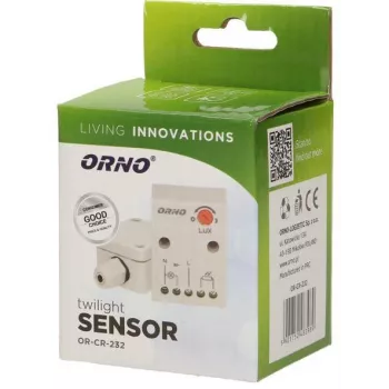 ORNO OR-CR-232 Αισθητήρας λυκόφωτος με ερμητικό εξωτερικό αισθητήρα σε κουτί διακλάδωσης