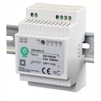 EURA DIN30W12 12V 2,5A DC Τροφοδοτικό DIN