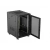 Lanberg Βάση 19 ιντσών 18U 600x800 mm μαύρο ντουλάπι δαπέδου με διάτρητες πόρτες (Flat Pack)
